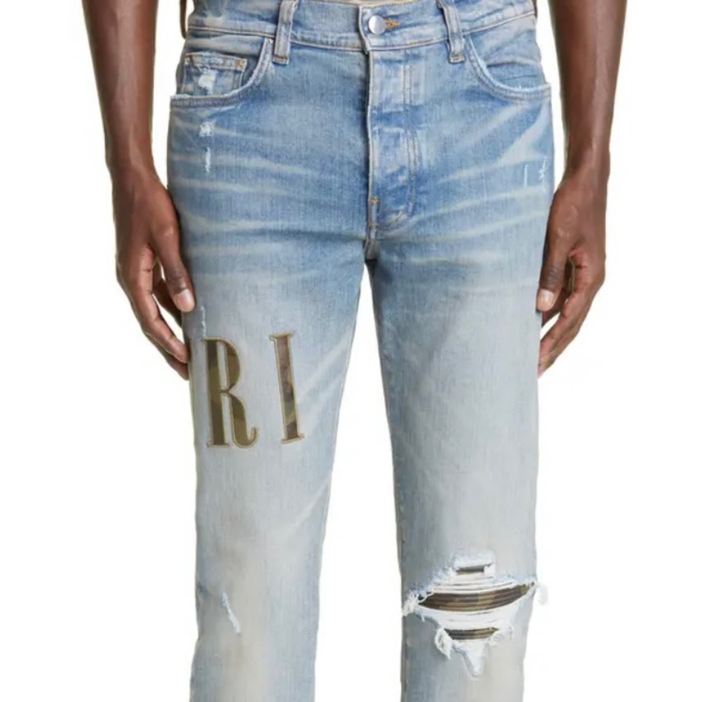 AMIRI Core Appliqué Distressed Jeans